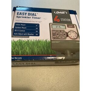 Orbit Easy Dial 4 Station Indoor Sprinkler Timer 57594 Green Lawn Irrigation